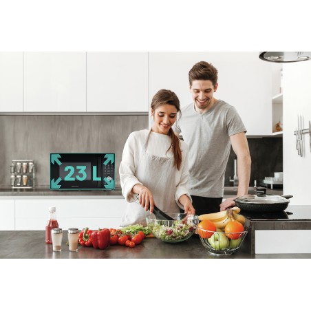 Hisense H23MOBSD1HG Mikrobølgeovn Fritstående 800W 23liter Sort